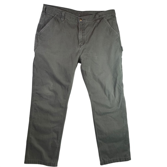 Carhartt Other - Carhartt B324 DFE Relaxed Fit Carpenter Pants Mens 40x32 Grey Moss Workwear